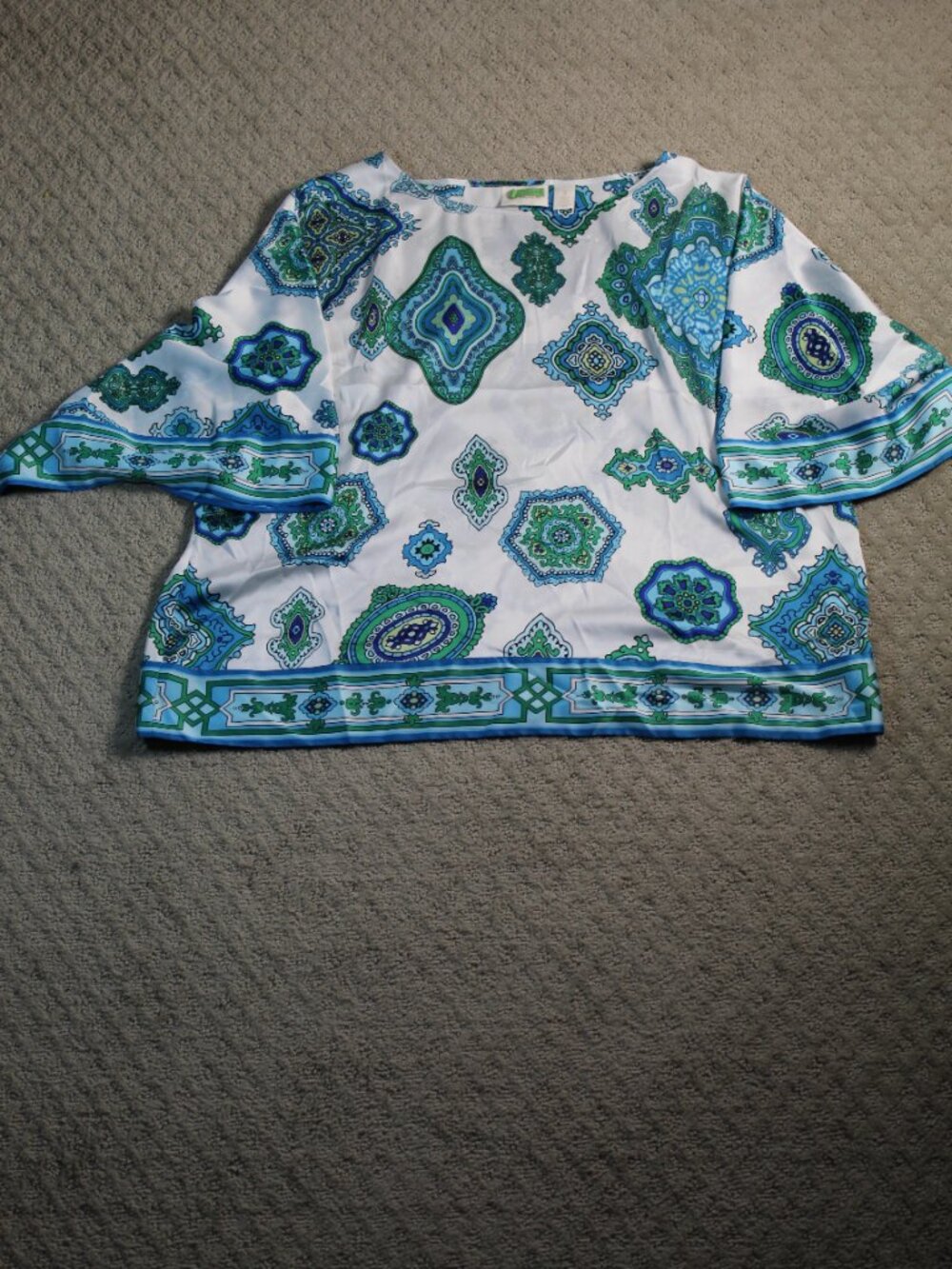 Chico's Size 3 / 16 Kimono-style Short Sleeve Blouse